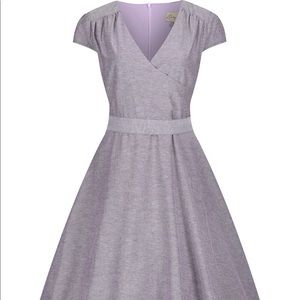 Lindy Bop vintage purple chambray dress